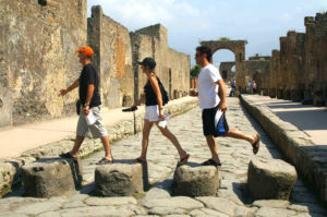 Italy roman road Pompeii