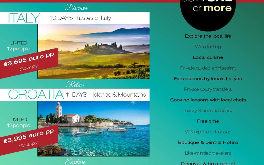 3 AMAZING Small group Tours EUROPE May & June 2020